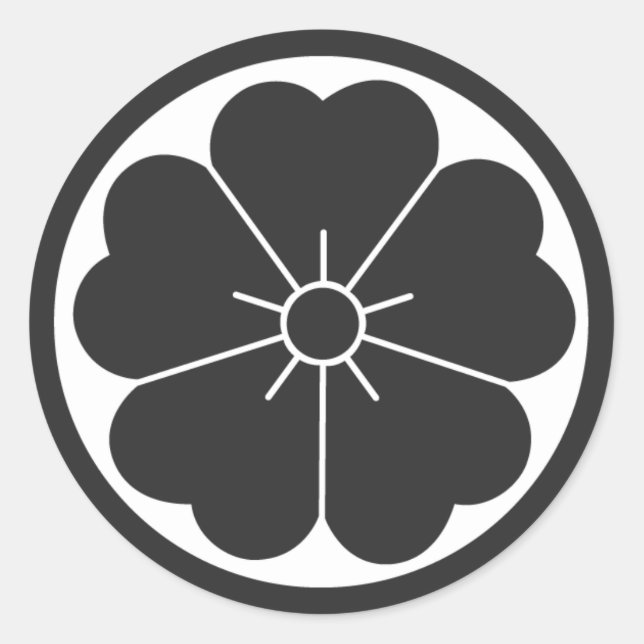 [Family Crests] Flowers Classic Round Sticker (Front)