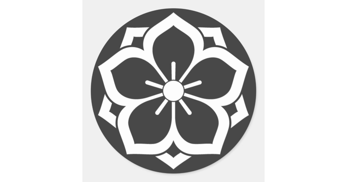 [Family Crests] Flowers Classic Round Sticker | Zazzle
