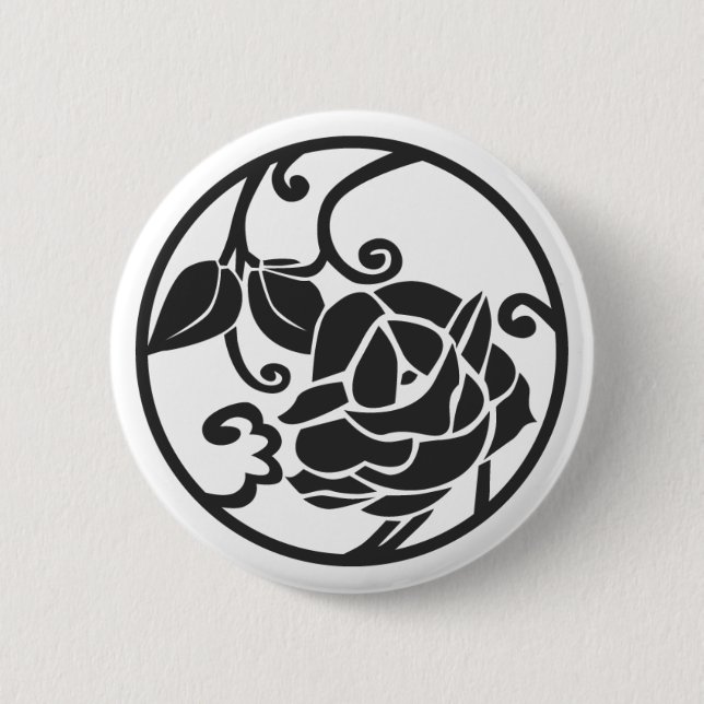 [Family Crests] Flowers Pinback Button (Front)