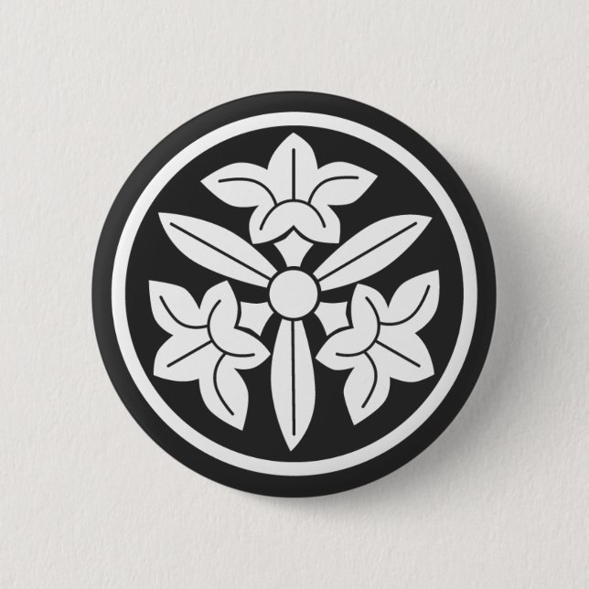 [Family Crests] Flowers Pinback Button (Front)