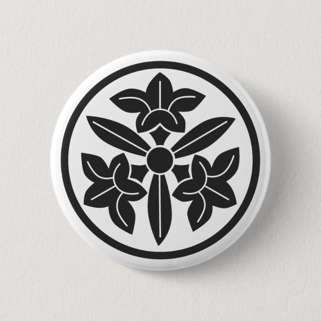 [Family Crests] Flowers Pinback Button (Front)