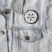 [Family Crests] Flowers Pinback Button (In Situ)