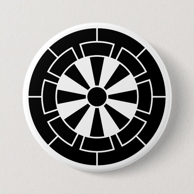 [Family Crests] Genji clan wheel Button (Front)