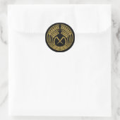 [Family Crests] Hugging rice ear Classic Round Sticker (Bag)