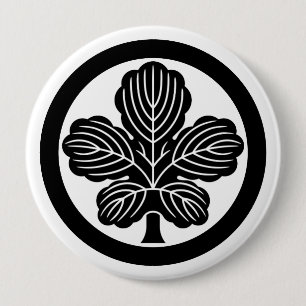 [Family Crests] Kaji leaf with circle Button