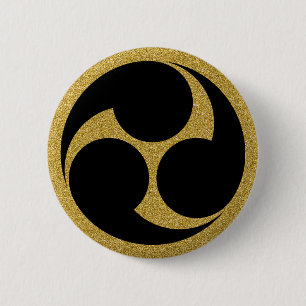[Family Crests] Left-hand Mitsudomoe Button