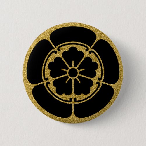 circle sengoku period 戦国 時代 busho samurai 武将 闘将 猛将 kamon symbol family crests 家紋 military army flag ensign banner gold 金 golden 金色 oda nobunaga 織田 信長 mokko karahana chinese flower 木瓜 五瓜 azuchi momoyama