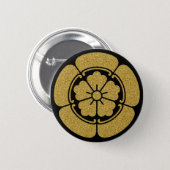 [Family Crests] Oda Mokko and Chinese flower pined Button (Front & Back)