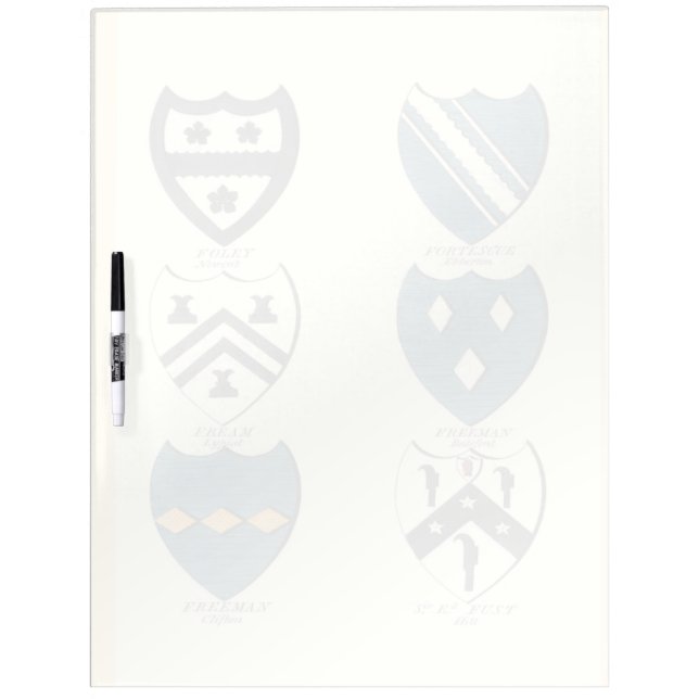 Family Crests of Various English Houses Dry-Erase Board (Front)