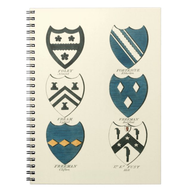 Family Crests of Various English Houses Notebook (Front)