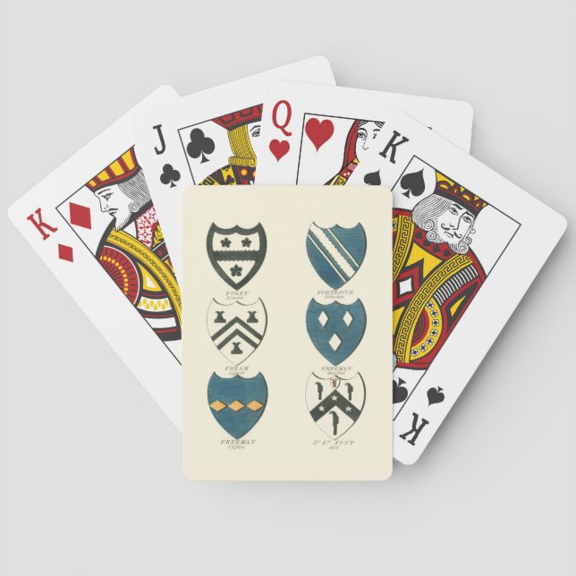 Family Crests of Various English Houses Poker Cards (Back)