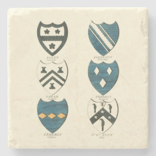 Family Crests of Various English Houses Stone Coaster