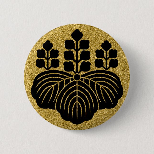 [Family Crests] Paulownia 5-7kiri Button (Front)