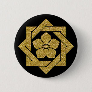 [Family Crests] Ryoma Sakamoto's bellflower round Button