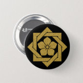 [Family Crests] Ryoma Sakamoto's bellflower round Button (Front & Back)