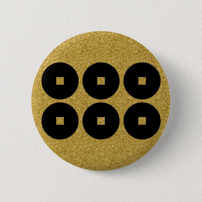 [Family Crests] Sanada 6monsen Button (Front)