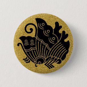 [Family Crests] Swallowtail butterfly Button