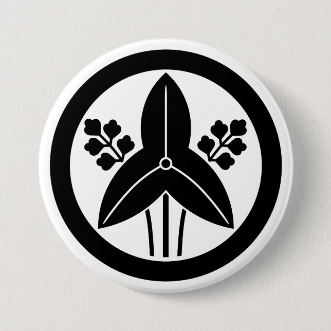 [Family Crests] Threeleaf arrowhead with round Button (Front)