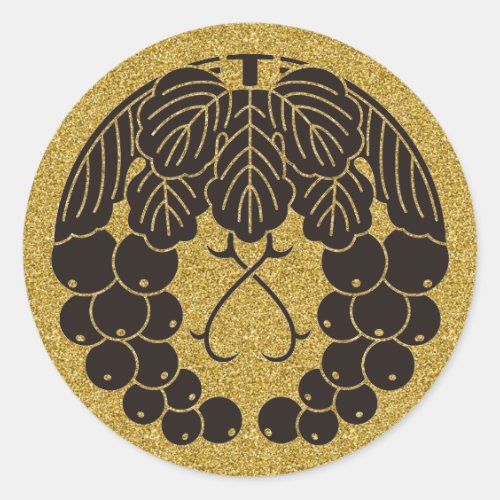 busho samurai 武将 闘将 猛将 kamon symbol family crests 家紋 military army flag ensign banner gold 金 golden 金色 muromachi sengoku period 室町 戦国 grape vine leaf ブドウ fruit フルーツ rare plant plants 植物