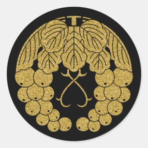 [Family Crests] Two grapes Classic Round Sticker