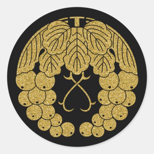 busho samurai 武将 闘将 猛将 kamon symbol family crests 家紋 military army flag ensign banner gold 金 golden 金色 muromachi sengoku period 室町 戦国 grape vine leaf ブドウ fruit フルーツ rare plant plants 植物