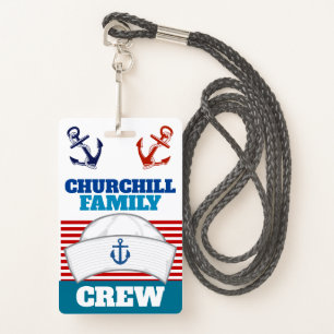 Family Crew  ID Lanyard Badge