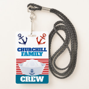 Family Crew  ID Lanyard Badge