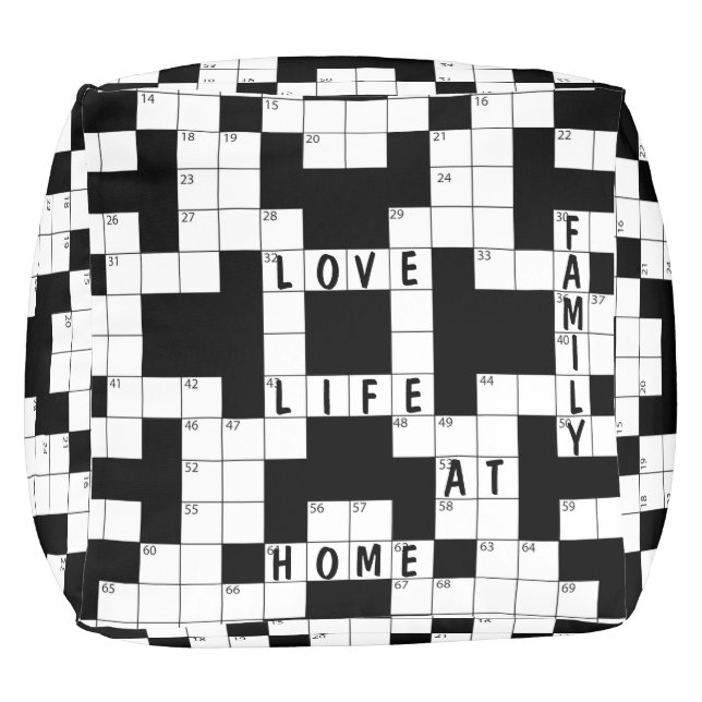 Family Crossword Puzzle  Pouf (Top)