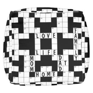 Family Crossword Puzzle  Pouf
