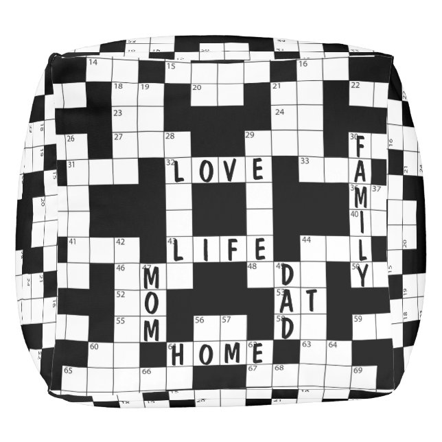 Family Crossword Puzzle  Pouf (Top)