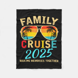 Family Cruise 2025 Beach Matching Summer Vacation  Fleece Blanket