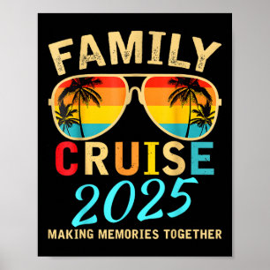 Family Cruise 2025 Beach Matching Summer Vacation Poster