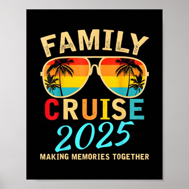 Family Cruise 2025 Beach Matching Summer Vacation  Poster (Front)