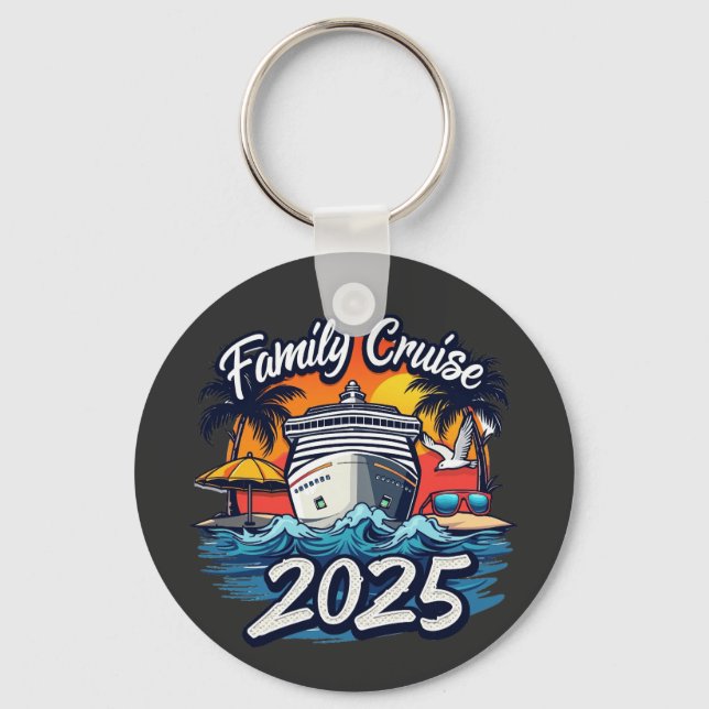 Family Cruise 2025 Family Matching Crew Ship Keychain (Front)
