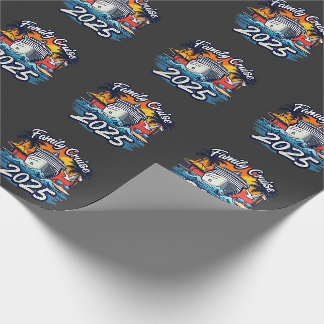 Family Cruise 2025 Family Matching Crew Ship Wrapping Paper (Corner)
