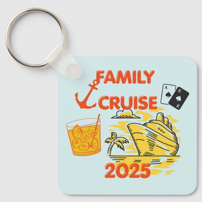 Family Cruise 2025 Keychain (Front)