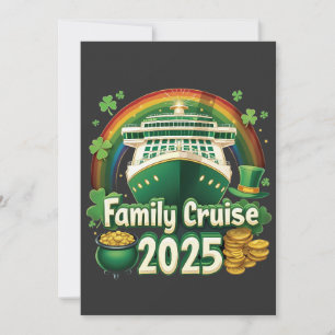 Family Cruise 2025 St. Patrick’s Matching Lucky  Holiday Card