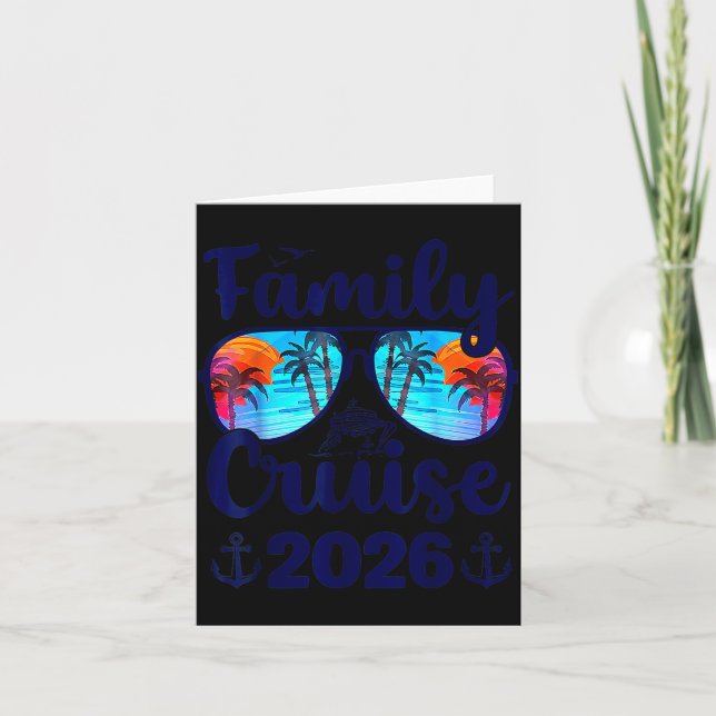 Family Cruise 2026 Family Vacation Matching Family Card (Front)