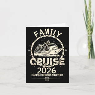 Family cruise 2026 making memories together beach card