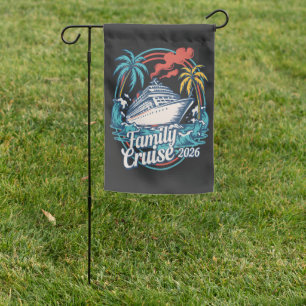 Family Cruise 2026 Summer Beach Vacation Family Garden Flag