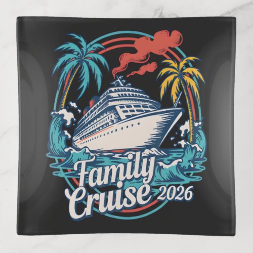 Family Cruise 2026 Summer Beach Vacation Family Trinket Tray