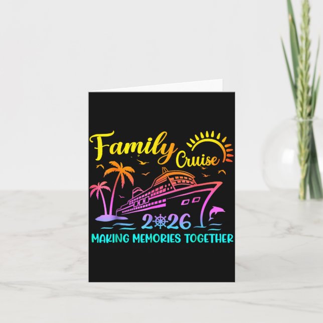 Family Cruise 2026 Summer Vacation Matching Family Card (Front)