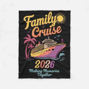 Family Cruise 2026 Tie Dye Family Matching Vacatio Fleece Blanket