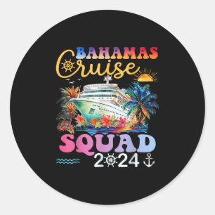 Family Cruise Bahamas 2024 Summer Matching Vacatio Classic Round Sticker
