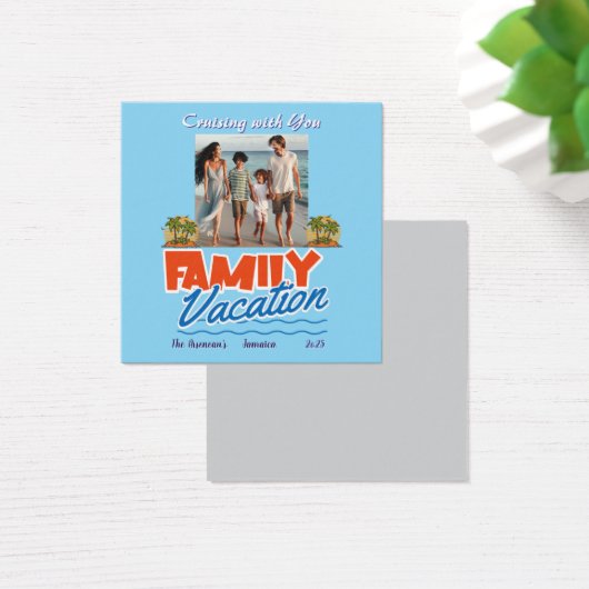  Family Cruise Blue Tropical Flexible Photo Magnet (Desk)