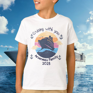 Family Cruise Blues KIDS Personalize T-Shirt