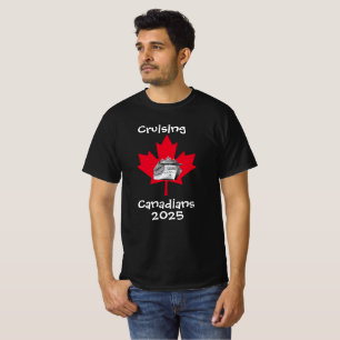 Family Cruise Canadians Personalize Black T-Shirt