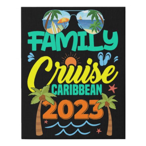 Family Cruise Caribbean 2023 Summer Vacation Faux Canvas Print