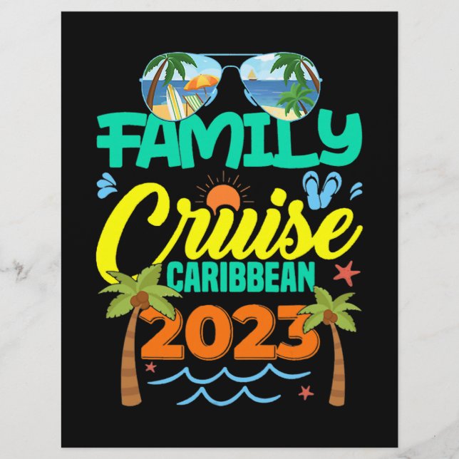 Family Cruise Caribbean 2023 Summer Vacation Flyer (Front)