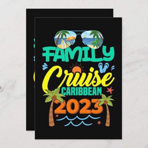 Family Cruise Caribbean 2023 Summer Vacation Holiday Card